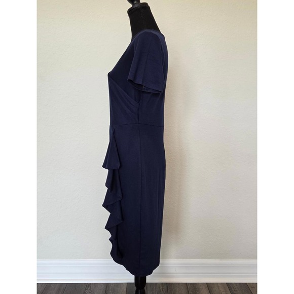 Oxiuly Women's V Neck Slim Ruffle Hem Sheath Dress - NWT - Picture 3 of 4